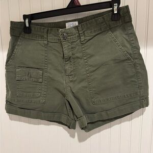 Time and Tru Olive Cargo Shorts